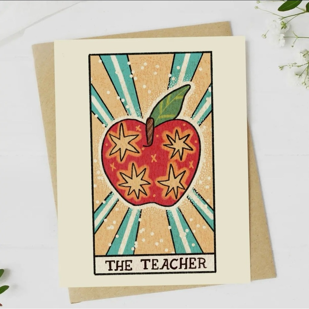 Red Apple Teacher Greeting Card